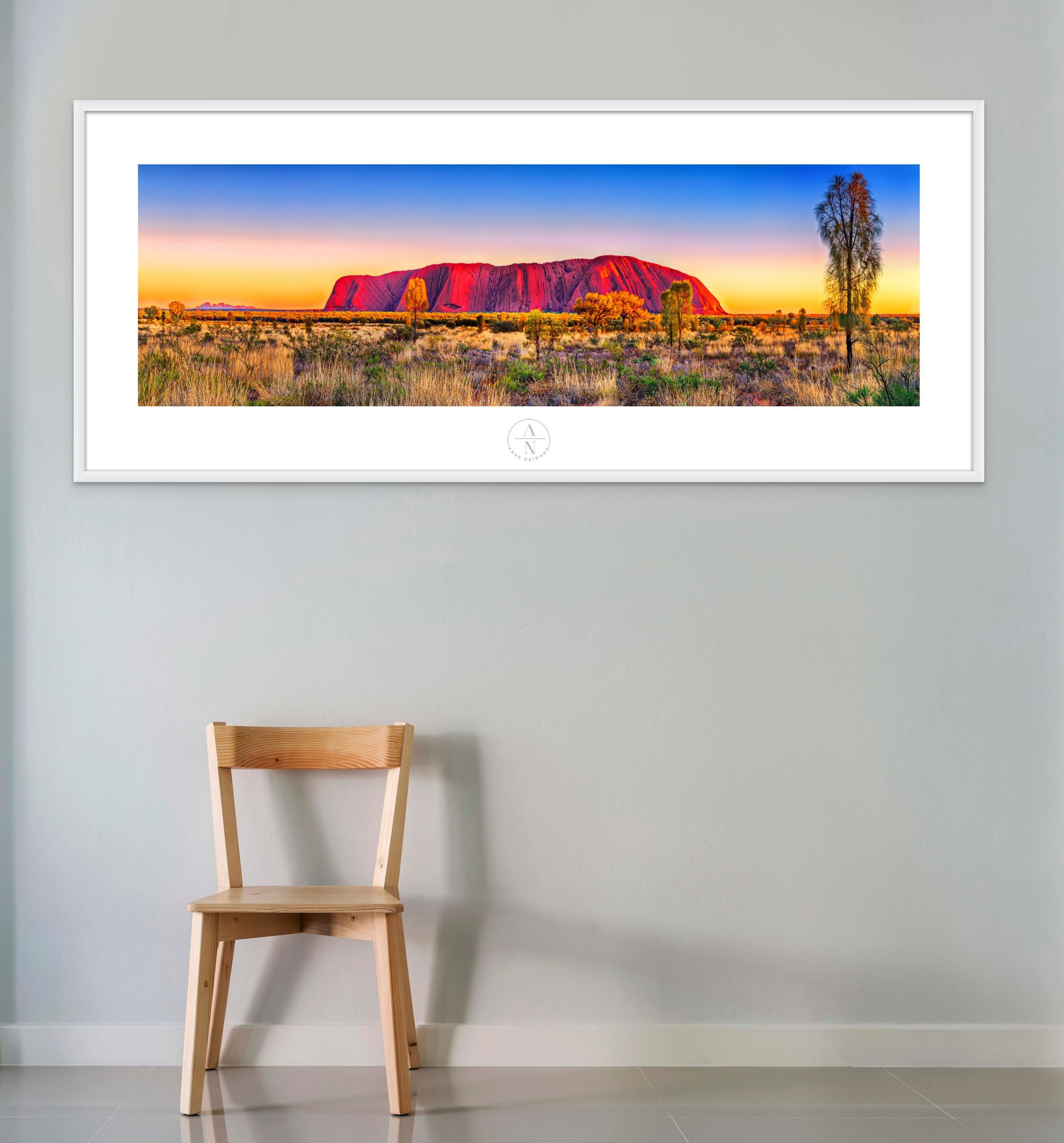 Sunset Splendor: Uluru and The Olgas in the Distance