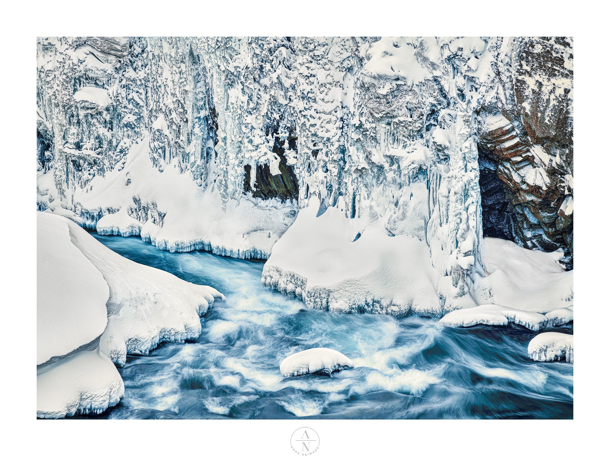 Winter&#39;s Flow: Intricate Ice Patterns in Iceland’s North